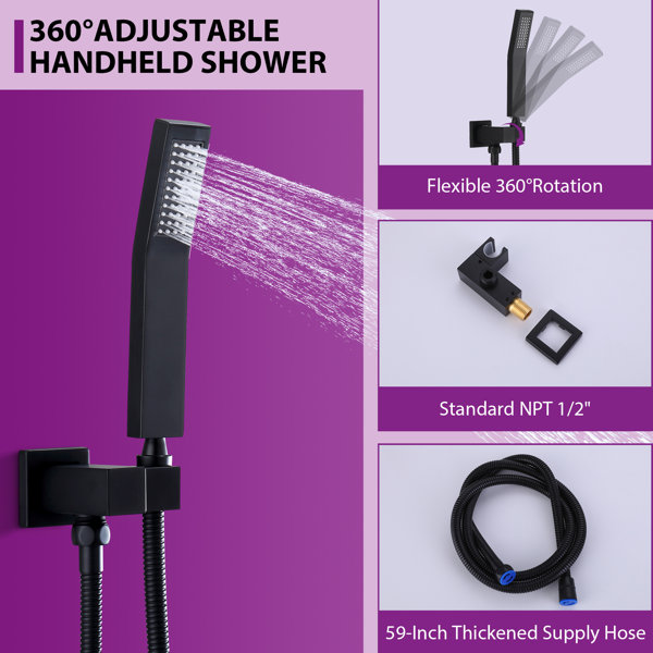 TL Luxury 3Function Complete Shower System with Slide Bar Wayfair